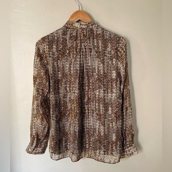 Danielrainn NWOT button down close neck long sleeves blouse M - Picture 2 of 7
